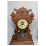 Waterbury Gingerbread double bell mantle clock - 1
