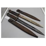 Two bayonettes in sheaths - F. Herdera  & J. Sch