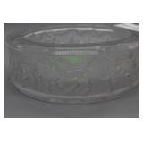 Cristal Sevres France Frosted Horse Bowl