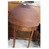 lift top gazing table with inlaid trophy design -