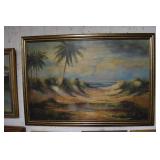 Beach scene acrylic on canvas - 28" x 40"