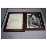 Bob Hope signed press release photo and letter