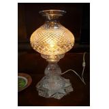 Waterford crystal table lamp 20" H x 10" D