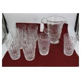 Waterford Lemonade pitcher w/ 8 lemonade glasses