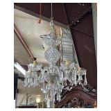 5-light brilliant cut crystal chandelier
