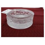 Cristal Sevres France Frosted Horse Bowl