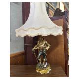 Bronze clad Captain Kid pirate lamp - 33" H