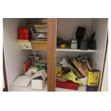 Cooking articles - cookbooks, tape, staplers, ligh