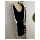 Velvet & fur cloak & mink stole