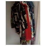 Vintage clothing - red jacket, kimono style dress,