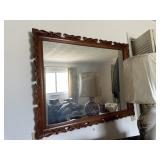 Mahogany bow framed mirror