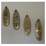 Syroco 1973 'Four Seasons' oval wall plaques