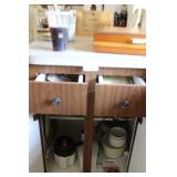 'Junk drawer contents', & small kitchen appliances