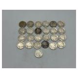 Five "V" Nickels:1897, 1901, 1905, & (2) 1907  & T