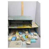 Tin doll house with furnishings