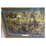 "Mind if I Join You, Gentlemen?" framed litho by a