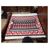 Wool hand-woven Native American soldier blanket 56