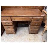 Nine drawer oak dresser 46" x 24" x 31"