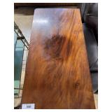 Lift top game table with Tiger maple finish -