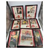 Ten Coca Cola vintage framed ads