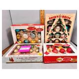 Four boxes vintage Christmas lights in original pa
