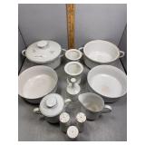 Haviland HP floral dinnerware service for 7 plus
