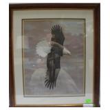 WM Zimmerman 1978 Eagle print artist signed 28" x