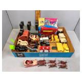 Vintage toys - cars, animals, trucks & wood block