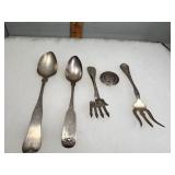 Coin silver grouping 155gtw - spoons, D