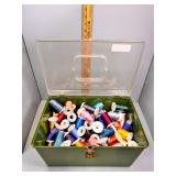 Two containers sewing & thread