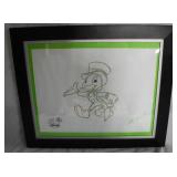 Jiminy Cricket artist signed drawing 13.5" x 16"