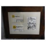 Brad Anderson Marmaduke framed drawing - signed 14