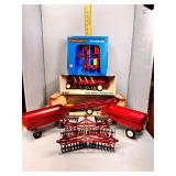 Ertl tractor attachments - plow, elevator, roller