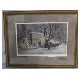 "Winter Welcome" Richard Laird artist signed print