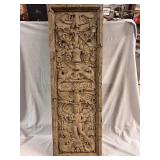 Sandstone grape & Greecian motif wall hanger 43"