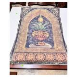 Woven floral tapestry