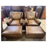Whittemore-Sherrill limited pair leather arm chair