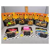 Four Ertl Road construction toys, & 3 NASCAR Racin