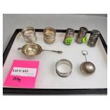 Sterling napkin ring "mama & papa" set,