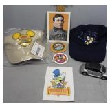 Disney Pins, Hats, Baseball Card Print and toy