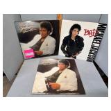 Three Michael Jackson albums - BAD, Thriller,