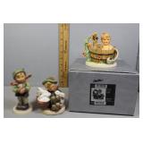 Hummel Playmates, Goebel Boy in winter, & Goebel R