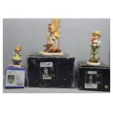 Three Goebel Figures with boxes - From the Heart,