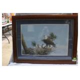 Ray Harm Eagle with babies print 842/1000 - 32" x
