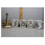Goebel 4pc coffee mug set & Oktoberfest & Pretzel