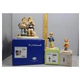 Three Goebel figures - Musician, Who are you?, Gir