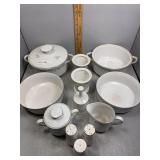 Haviland HP floral dinnerware service for 7 plus