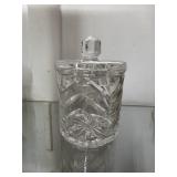 Mikasa Cut crystal lidded biscuit jar & 3 salt/pep