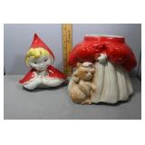 Little Red Riding Hood & Goldie Locks Cookie Jar