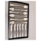 Sterling butter knives, & sterling teaspoons  -